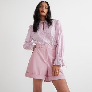 NWT J. Crew high-waisted short in faux leather